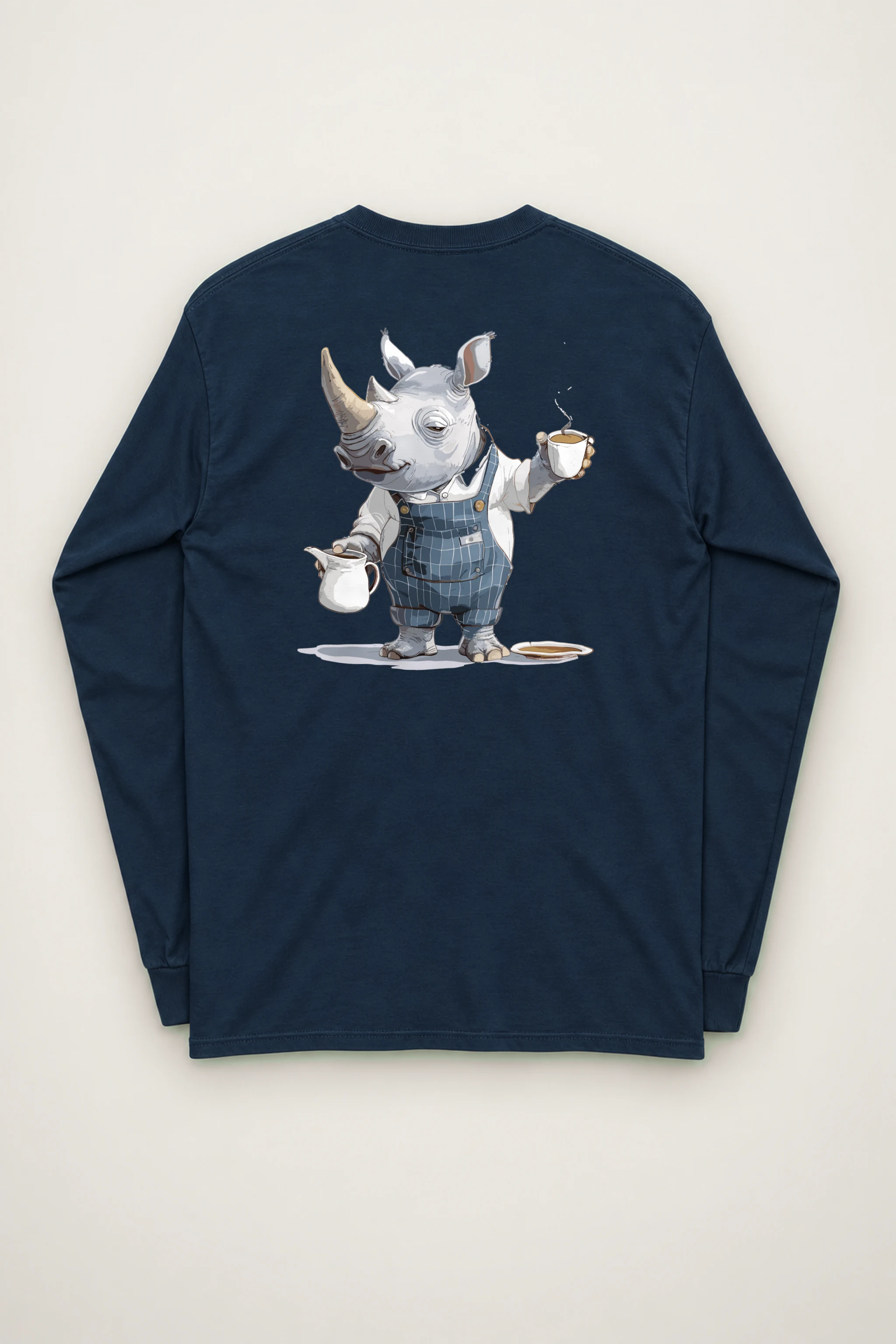 "Rhino Coffee Shift" Unisex Longsleeve T-shirt