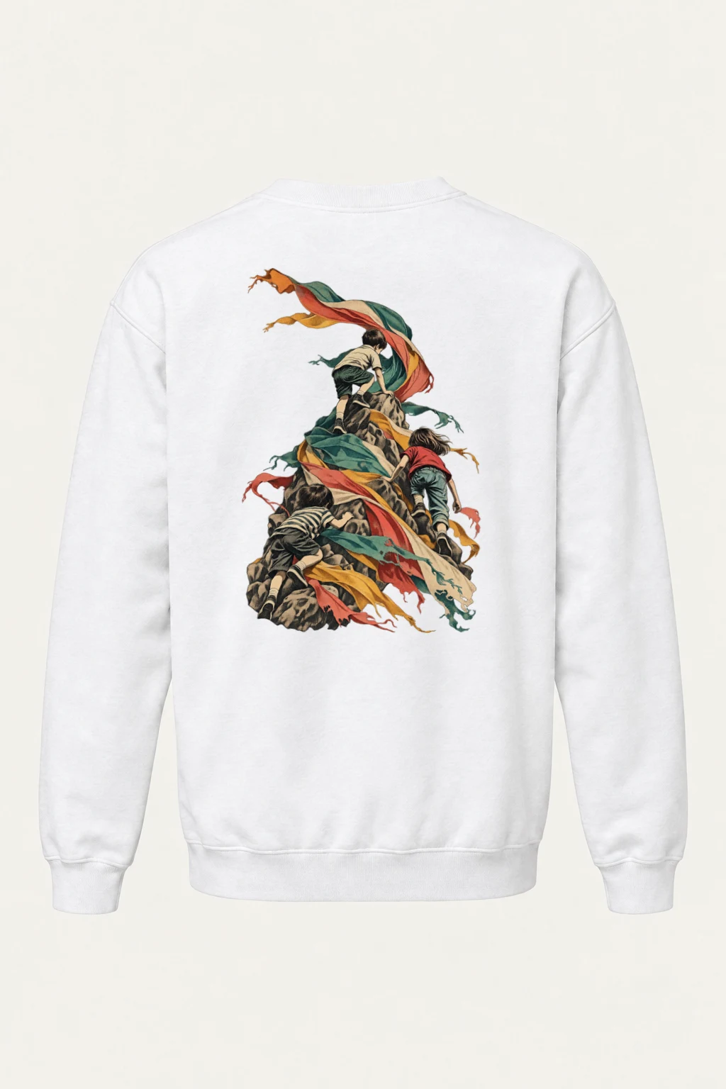 "Ribbon Peak Adventure" Heavy Blend Unisex Crewneck Sweatshirt | Gildan 18000