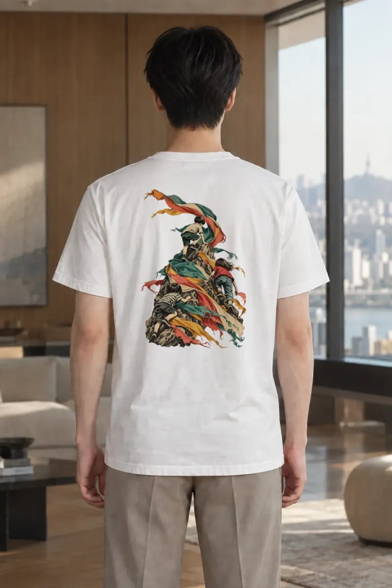 "Ribbon Peak Adventure" Heavyweight Unisex Crewneck T-shirt | Gildan 5000