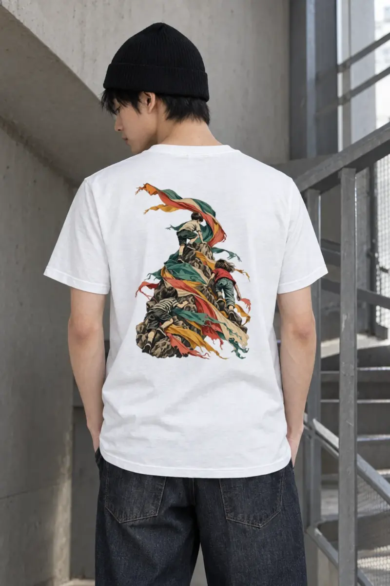 "Ribbon Peak Adventure" Heavyweight Unisex Crewneck T-shirt | Gildan 5000