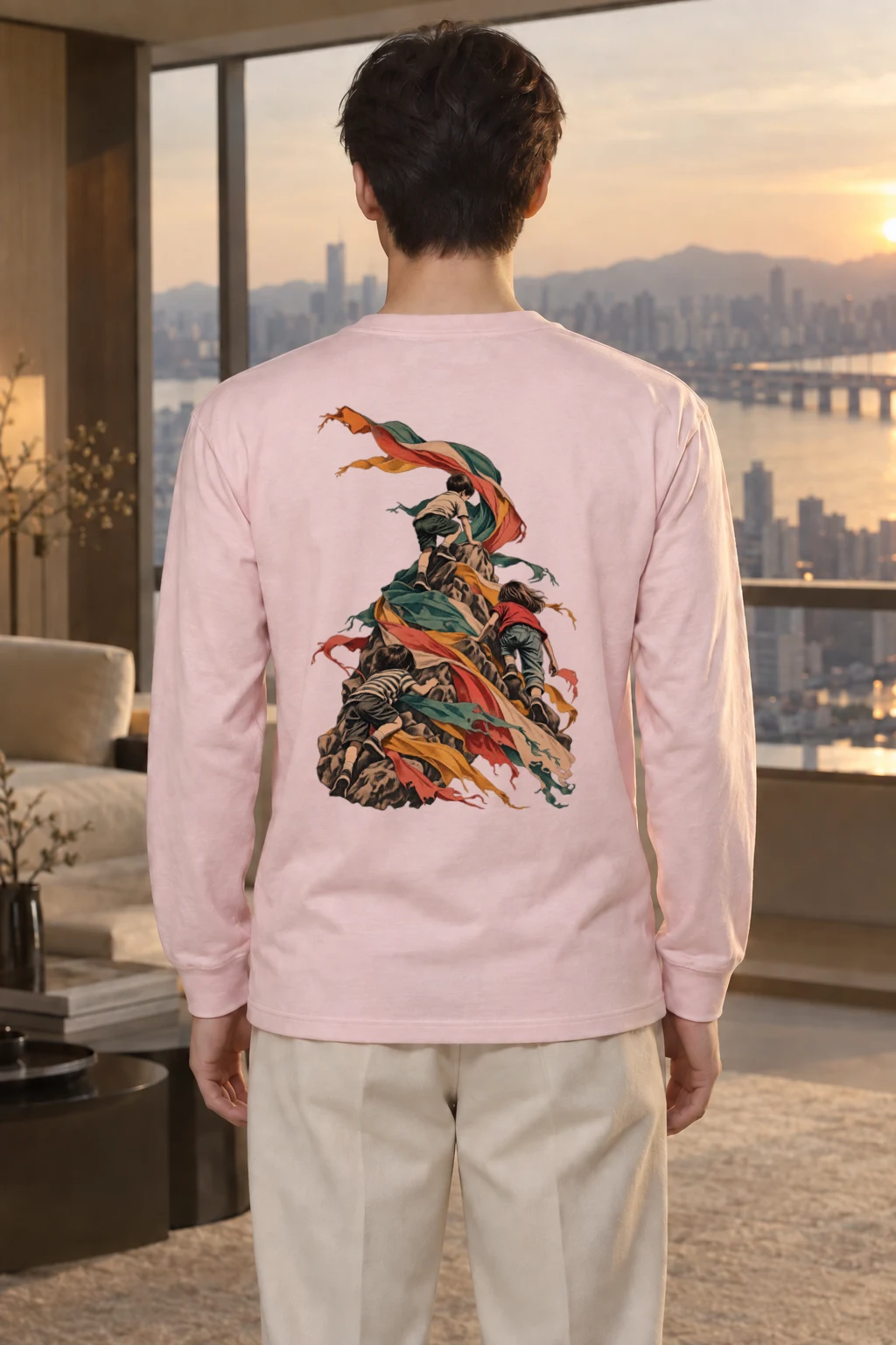 "Ribbon Peak Adventure" Unisex Longsleeve T-shirt | Gildan 2400