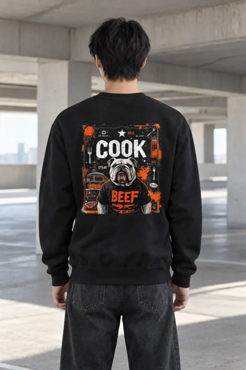 "Rice Cook Beef" Heavy Blend Unisex Crewneck Sweatshirt | Gildan 18000
