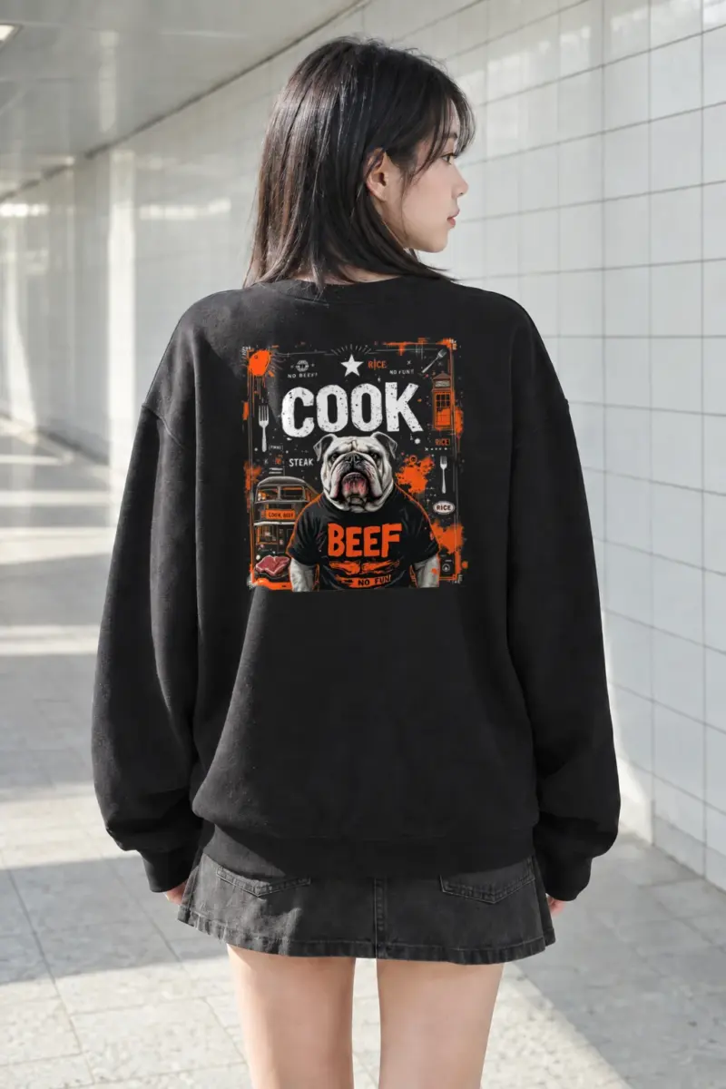 "Rice Cook Beef" Heavy Blend Unisex Crewneck Sweatshirt | Gildan 18000