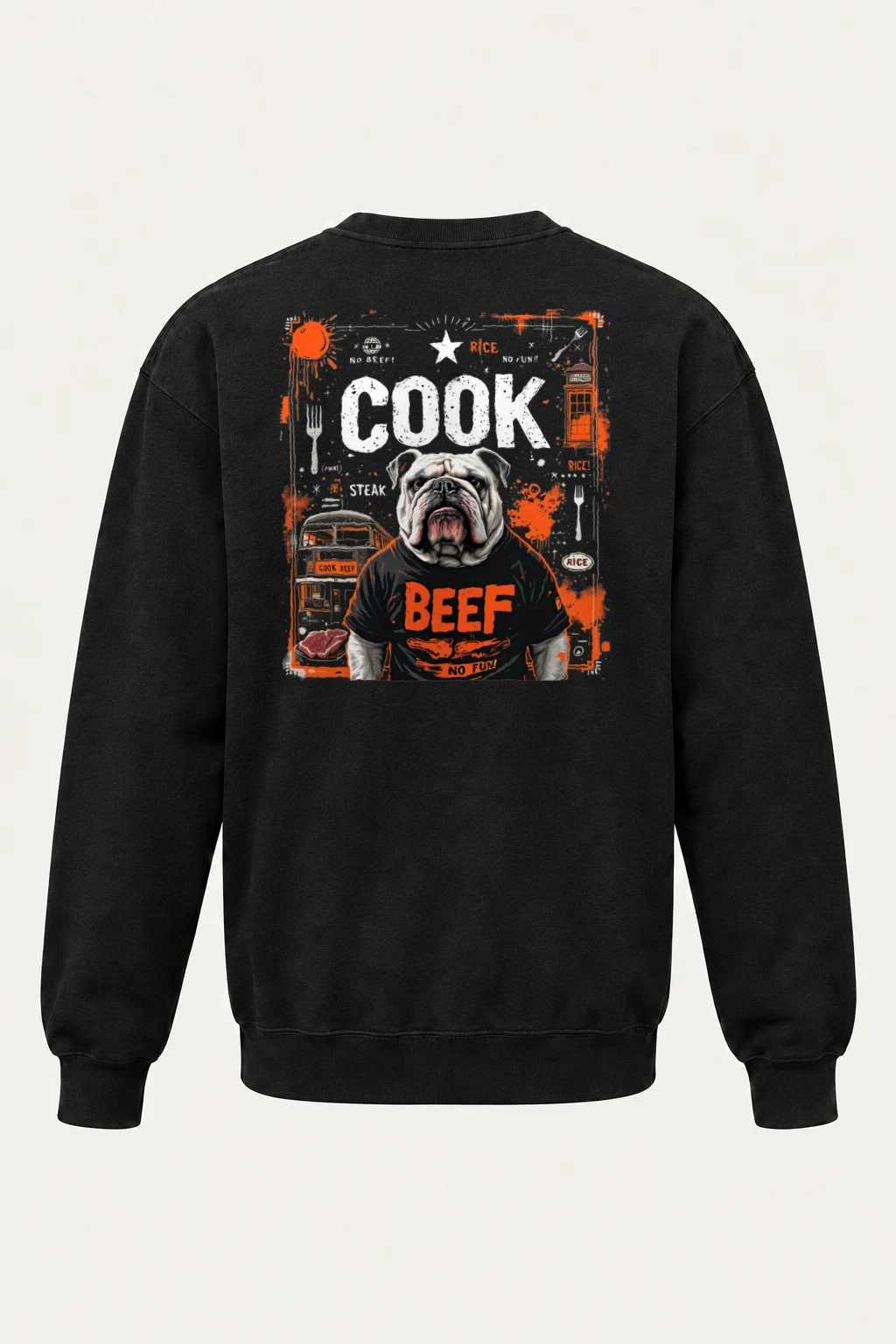"Rice Cook Beef" Heavy Blend Unisex Crewneck Sweatshirt | Gildan 18000