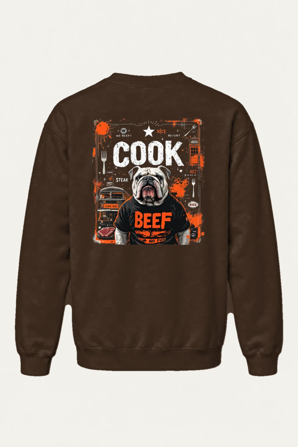 "Rice Cook Beef" Heavy Blend Unisex Crewneck Sweatshirt | Gildan 18000