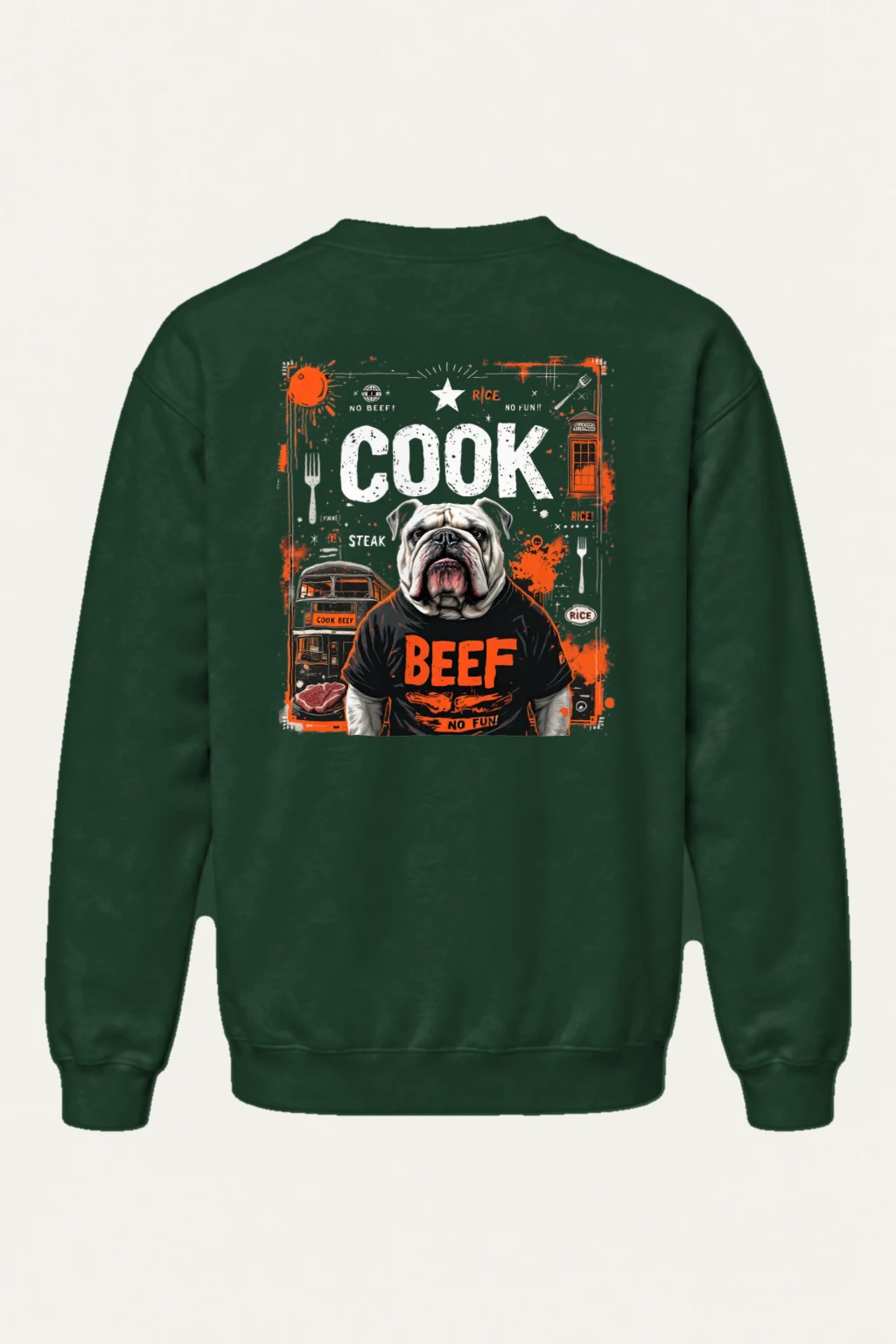 "Rice Cook Beef" Heavy Blend Unisex Crewneck Sweatshirt | Gildan 18000