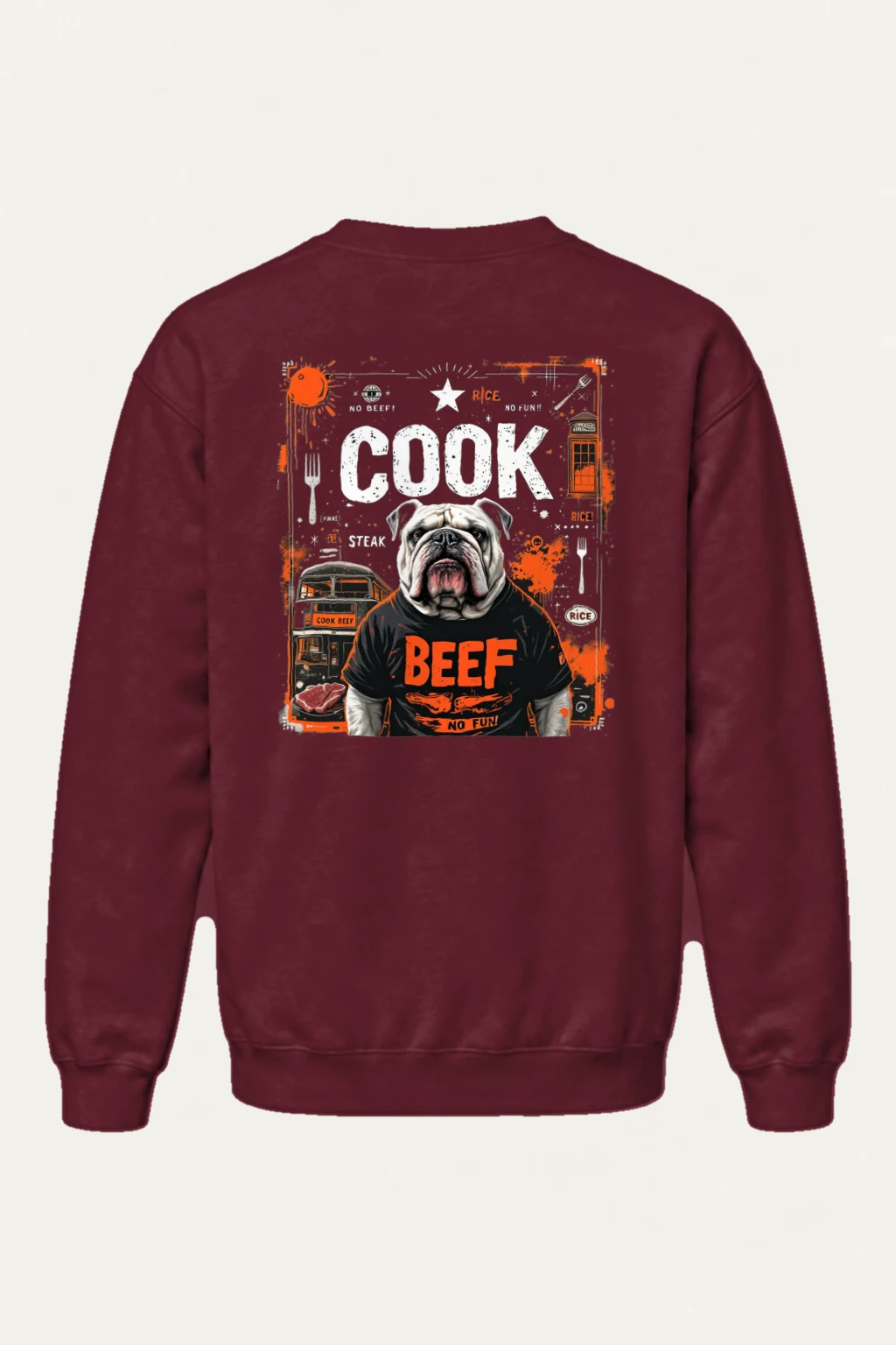 "Rice Cook Beef" Heavy Blend Unisex Crewneck Sweatshirt | Gildan 18000