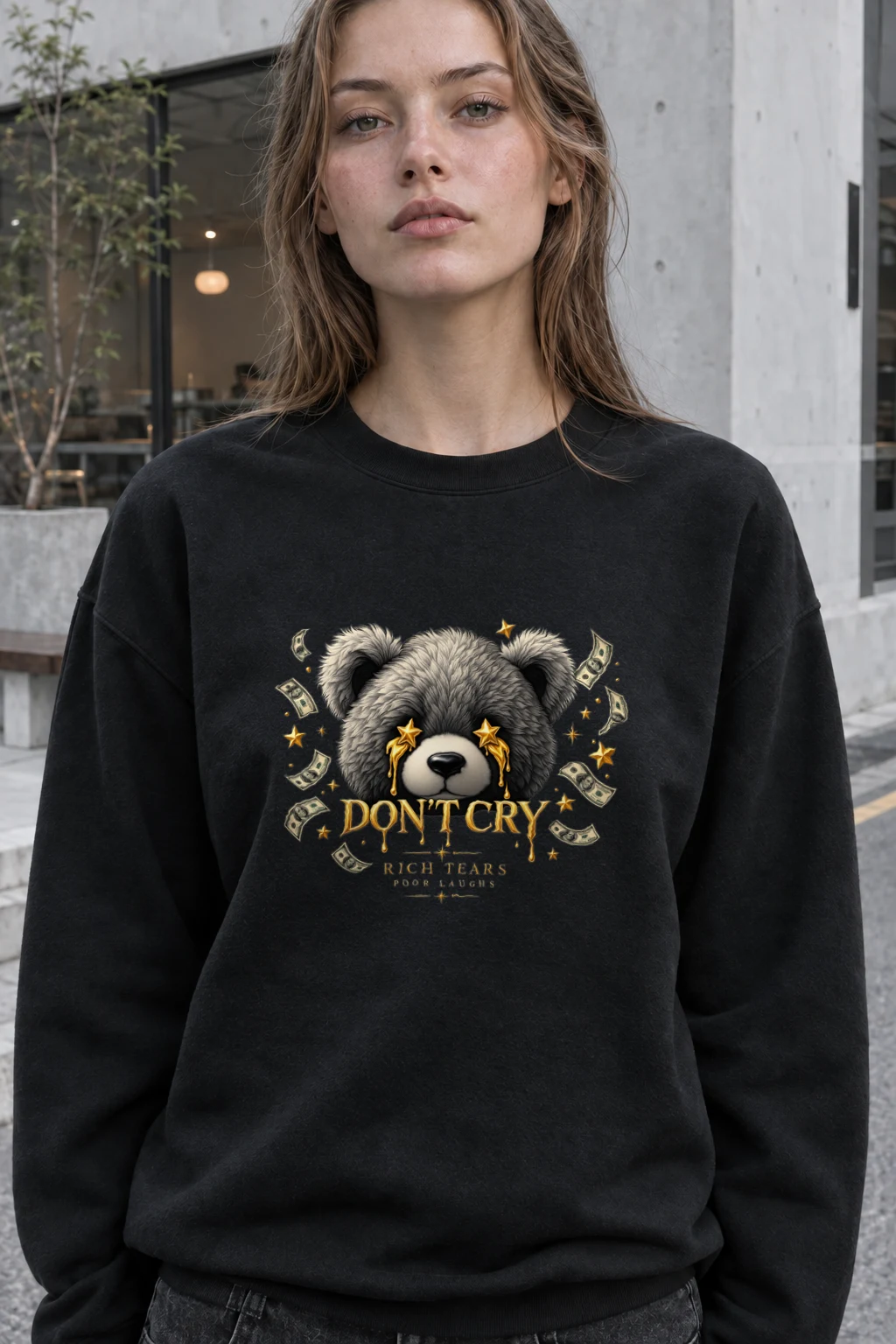 "Rich Tears" Heavy Blend Unisex Crewneck Sweatshirt | Gildan 18000