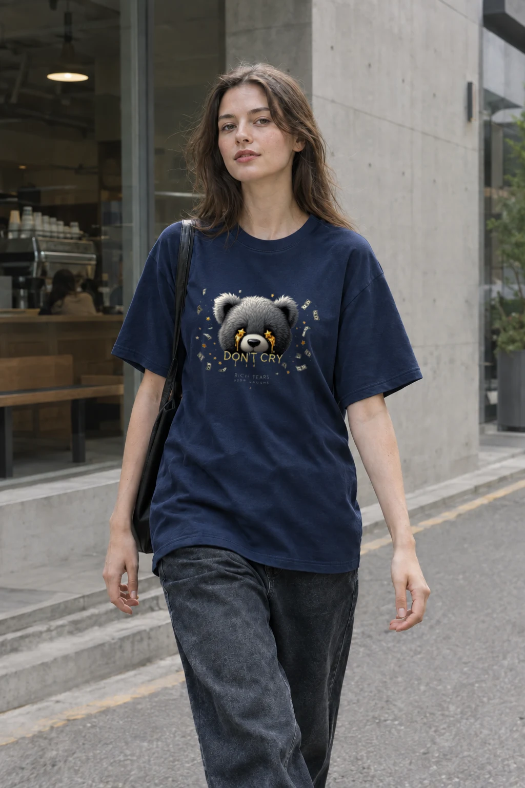 "Rich Tears" Heavyweight Unisex Crewneck T-shirt | Gildan 5000