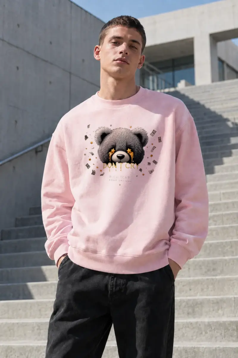 “Rich Tears Poor Laughs” Heavy Blend Unisex Crewneck Sweatshirt | Gildan 18000