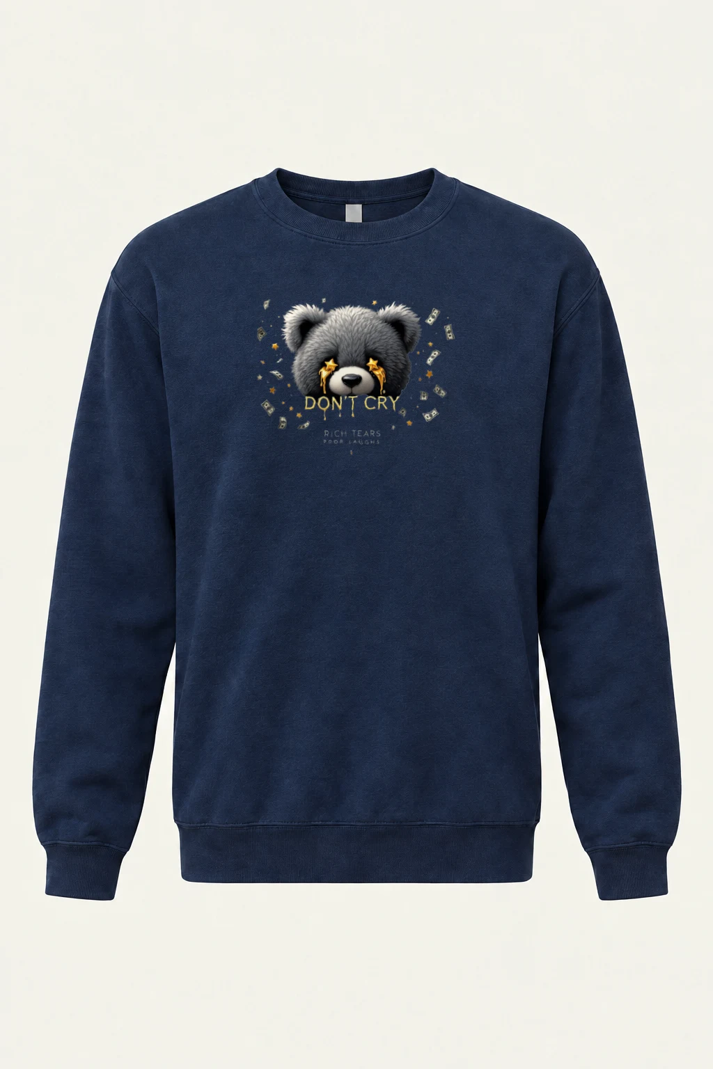 "Rich Tears Poor Laughs" Heavy Blend Unisex Crewneck Sweatshirt | Gildan 18000