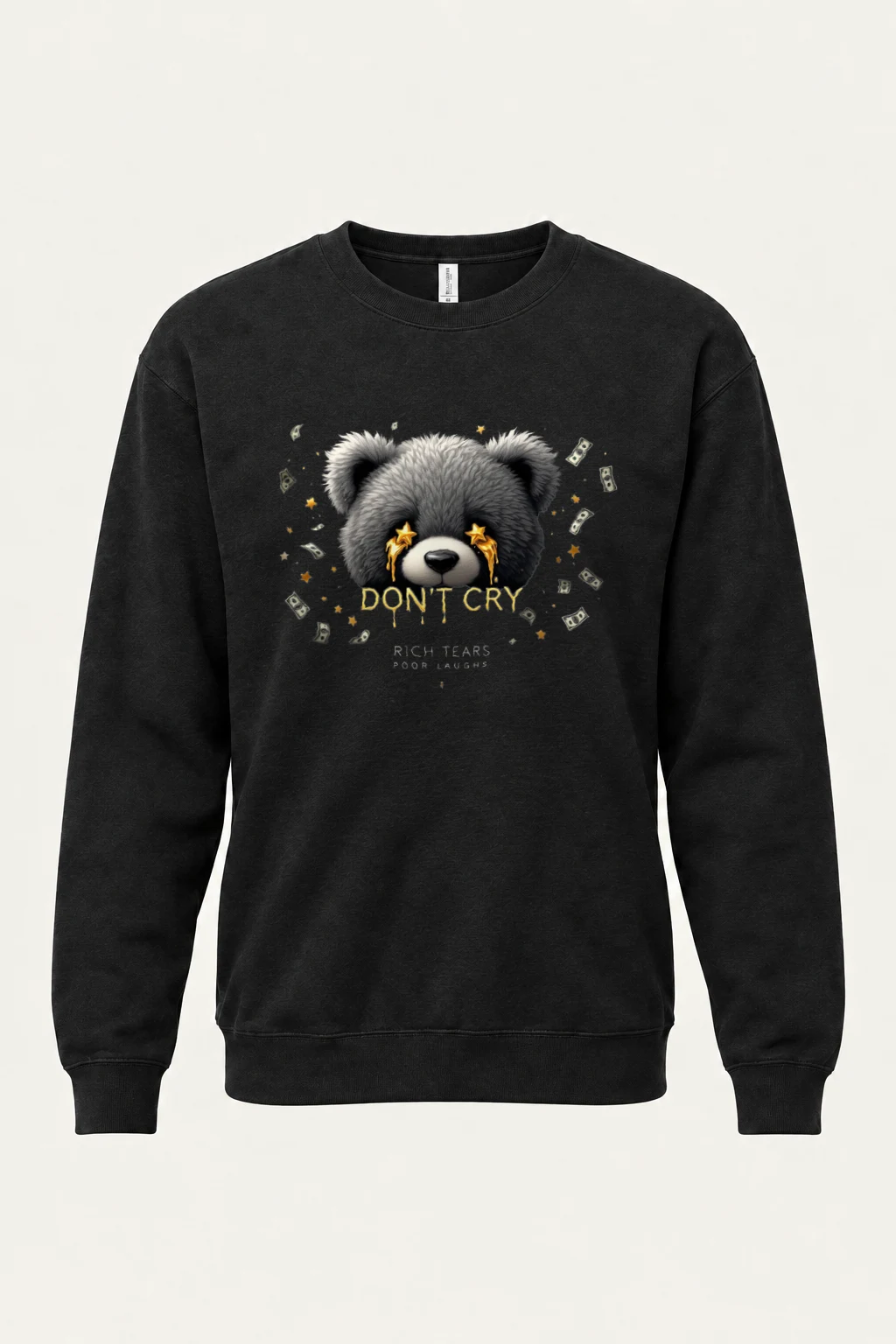 "Rich Tears Poor Laughs" Heavy Blend Unisex Crewneck Sweatshirt | Gildan 18000