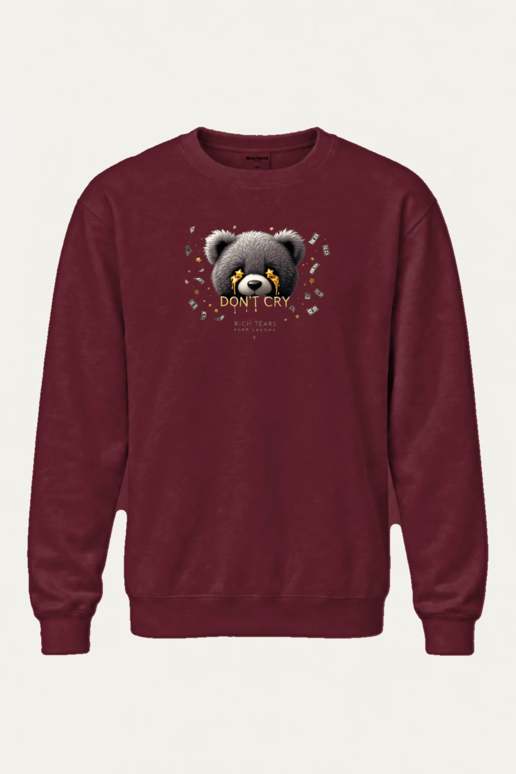 "Rich Tears Poor Laughs" Heavy Blend Unisex Crewneck Sweatshirt | Gildan 18000