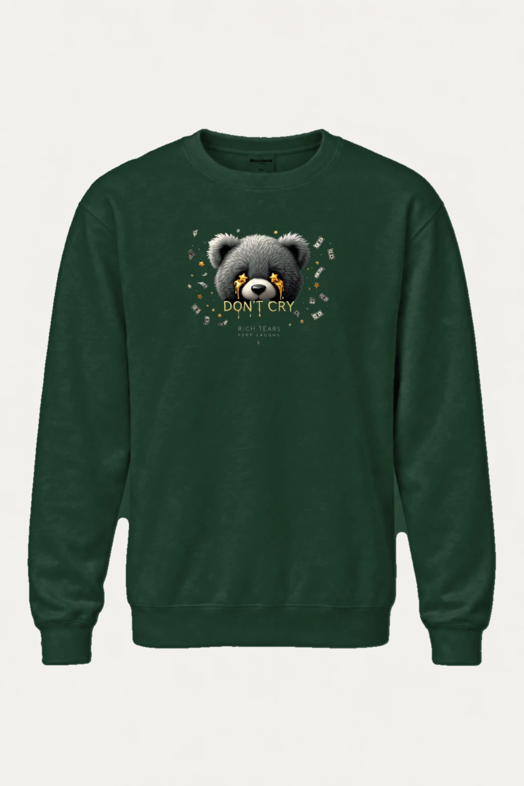 "Rich Tears Poor Laughs" Heavy Blend Unisex Crewneck Sweatshirt | Gildan 18000