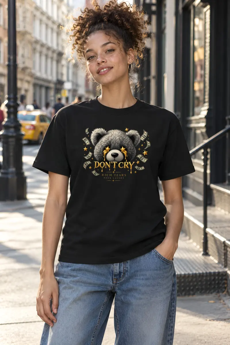 "Rich Tears Poor Laughs" Heavyweight Unisex Crewneck T-shirt