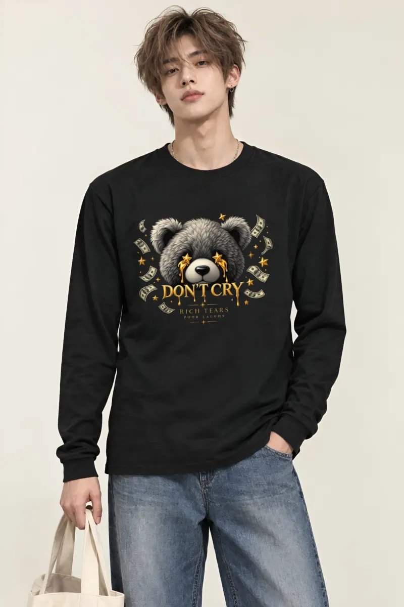 "Rich Tears Poor Laughs" Unisex Longsleeve T-shirt