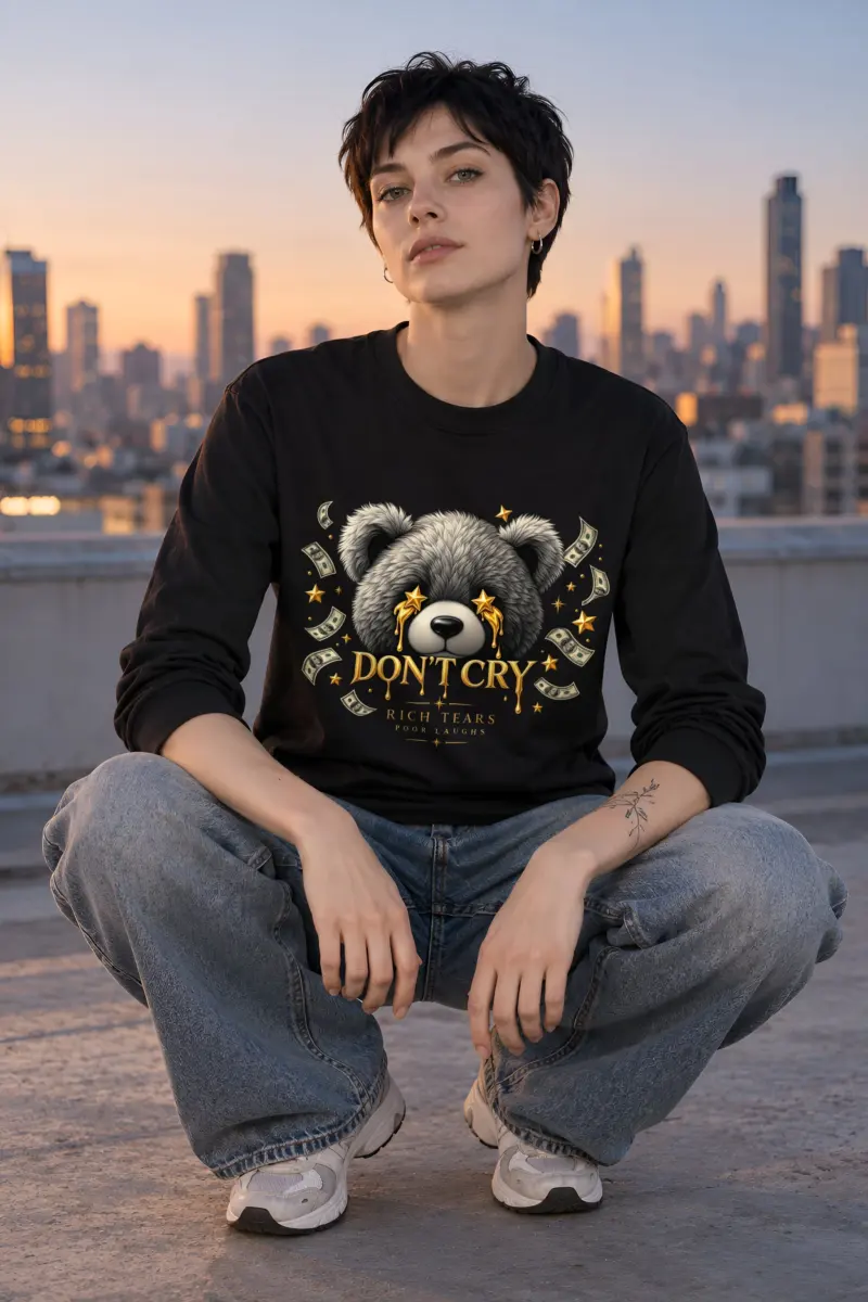 "Rich Tears Poor Laughs" Unisex Longsleeve T-shirt