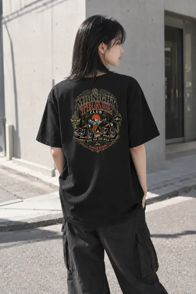 "Ride Far Stay Wild" Heavyweight Unisex Crewneck T-shirt | Gildan 5000