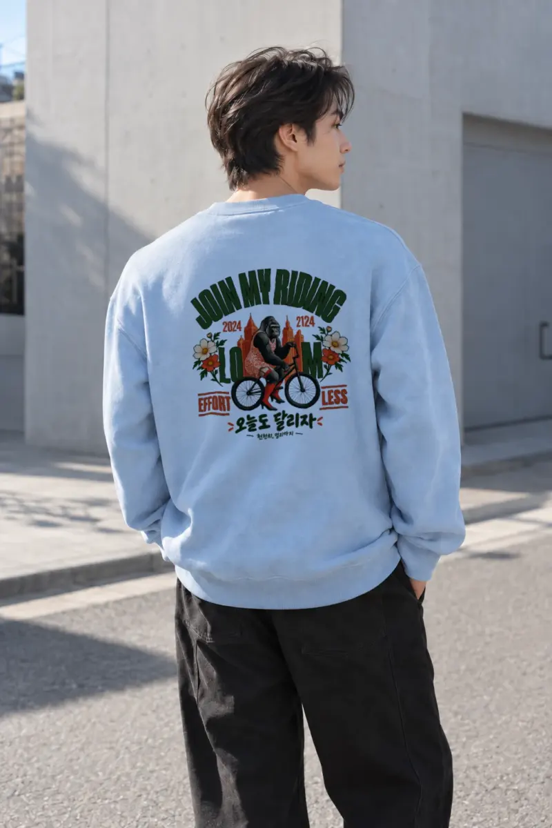 "Ride Farther Today" Heavy Blend Unisex Crewneck Sweatshirt | Gildan 18000
