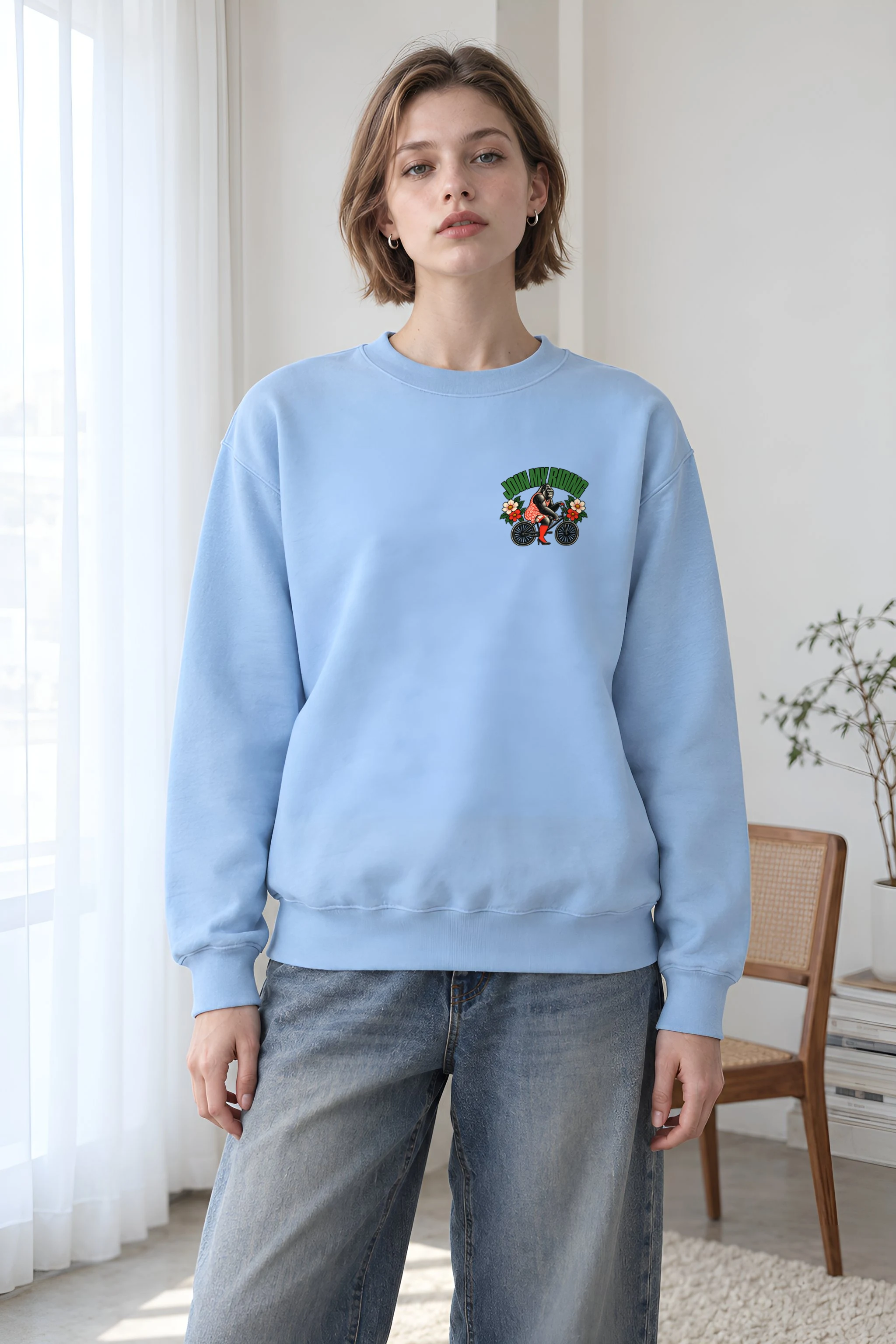 "Ride Farther Today" Heavy Blend Unisex Crewneck Sweatshirt