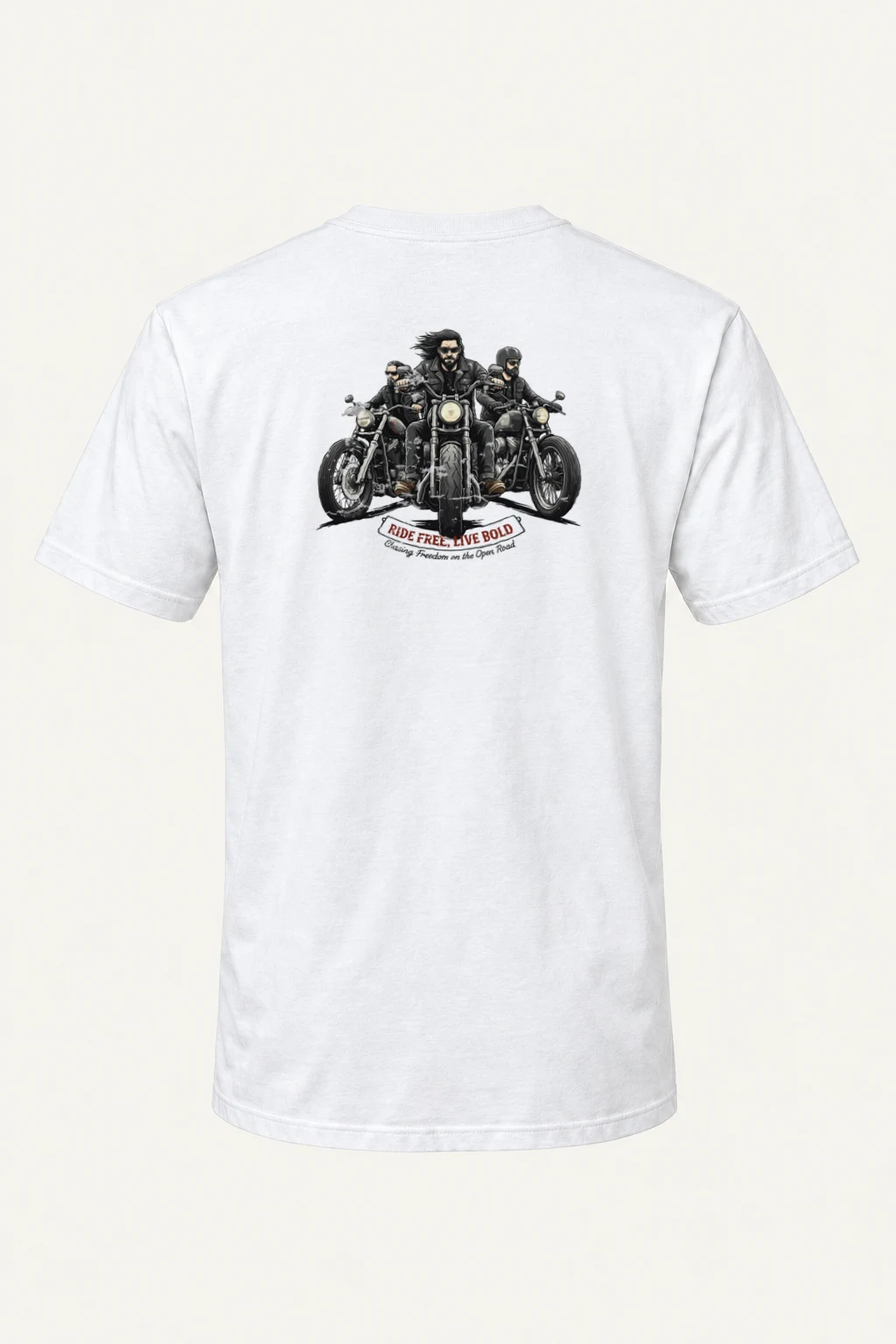 "Ride Free Live Bold" Heavyweight Unisex Crewneck T-shirt | Gildan 5000