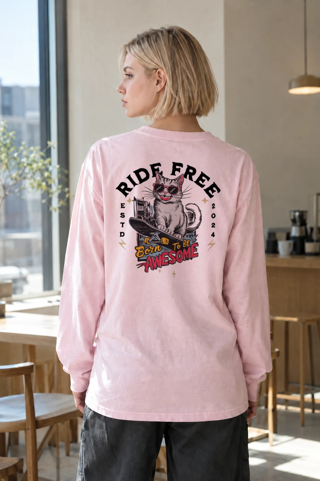 "Ride Free" Unisex Longsleeve T-shirt | Gildan 2400