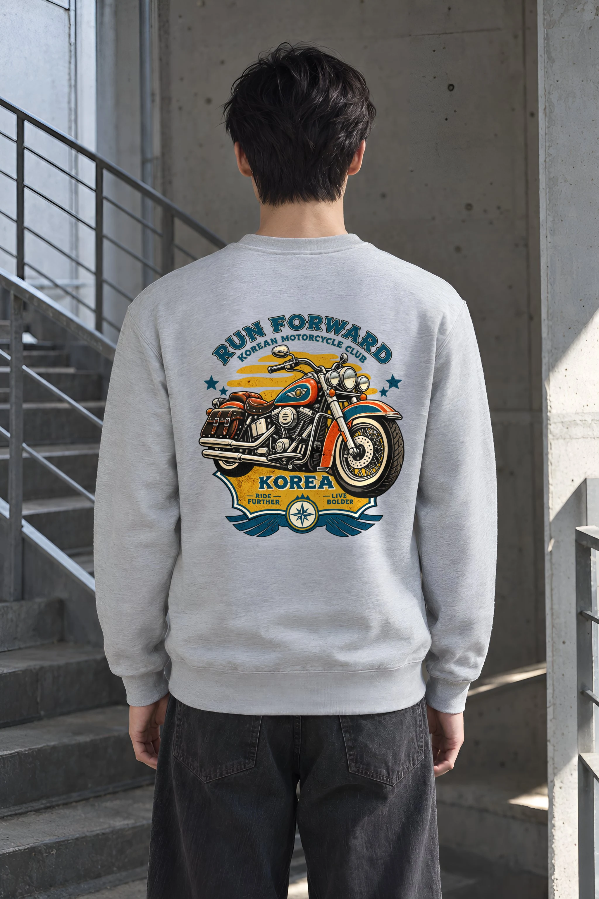 "Ride Further Live Bolder" Heavy Blend Unisex Crewneck Sweatshirt