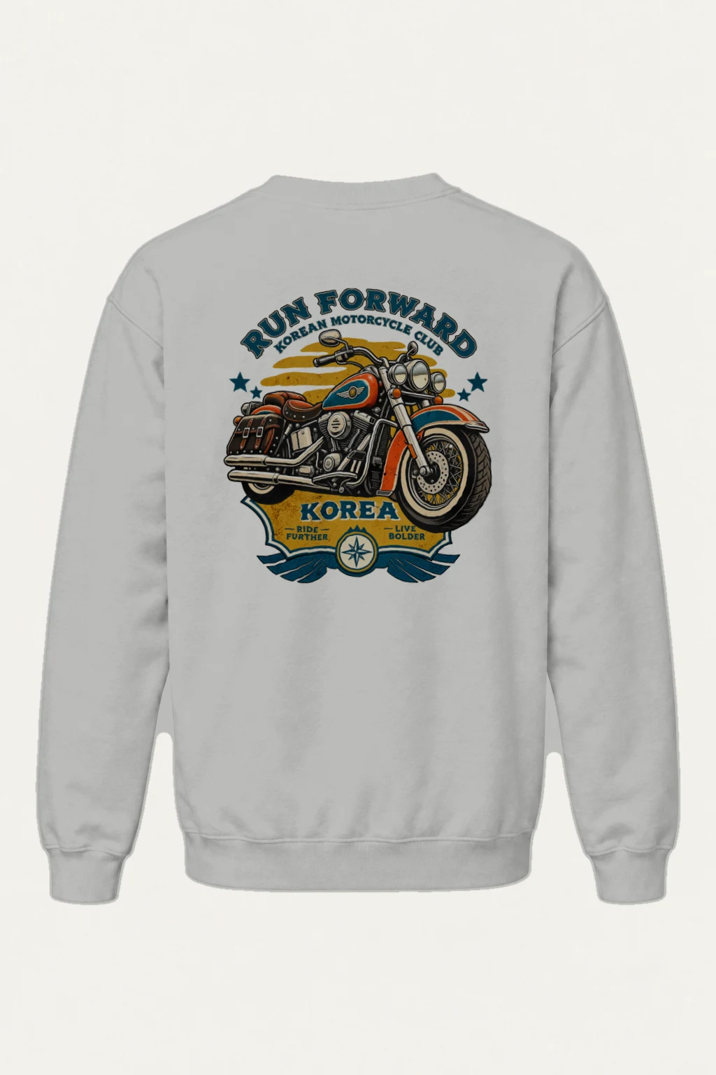 "Ride Further Live Bolder" Heavy Blend Unisex Crewneck Sweatshirt | Gildan 18000