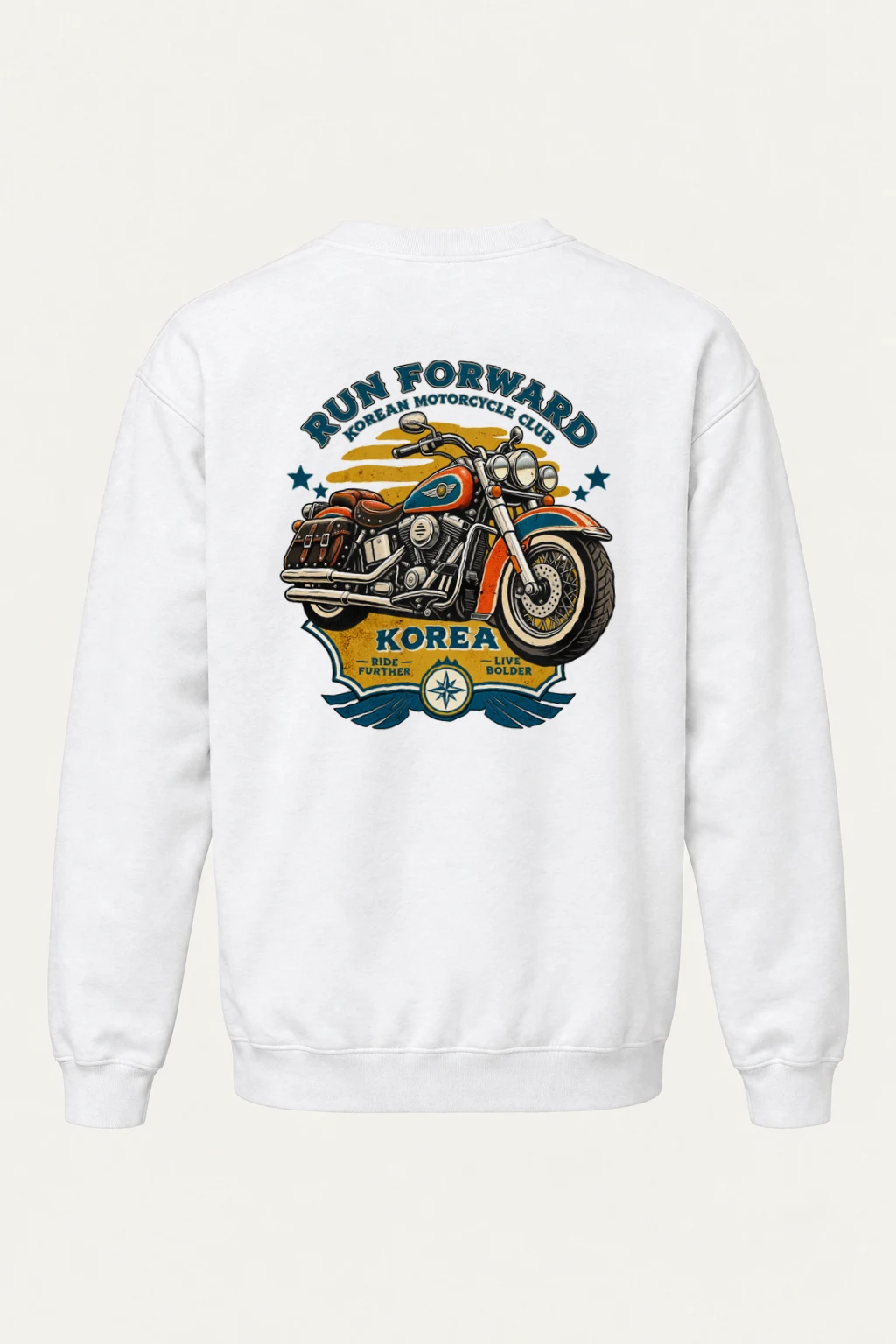"Ride Further Live Bolder" Heavy Blend Unisex Crewneck Sweatshirt | Gildan 18000