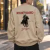 "Ride Hard Live Free" Heavy Blend Unisex Crewneck Sweatshirt | Gildan 18000