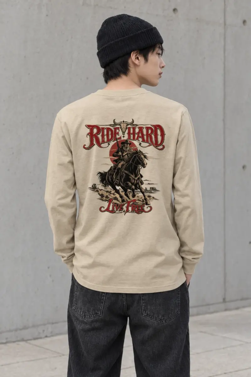 "Ride Hard Live Free" Unisex Longsleeve T-shirt