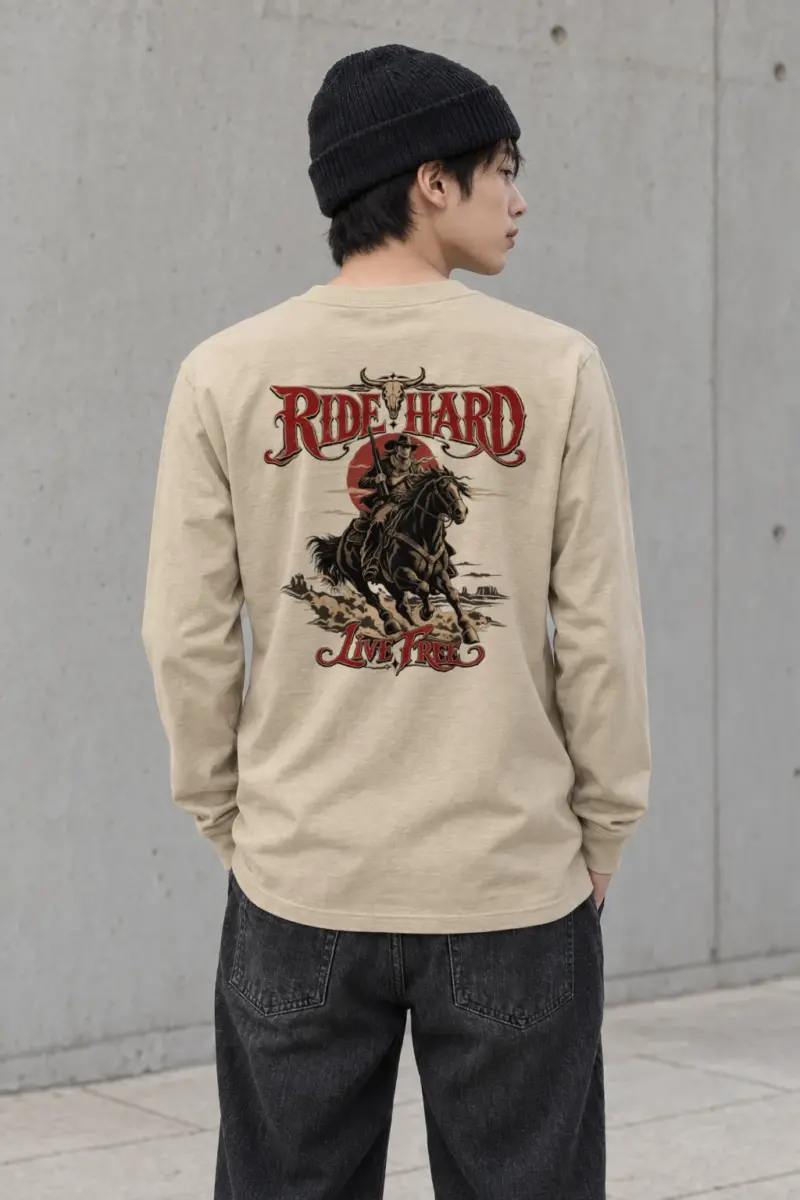 "Ride Hard Live Free" Unisex Longsleeve T-shirt