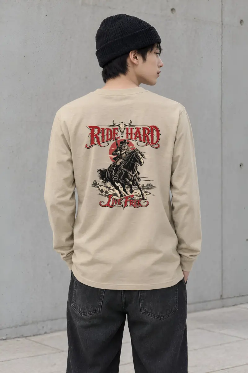 "Ride Hard Live Free" Unisex Longsleeve T-shirt