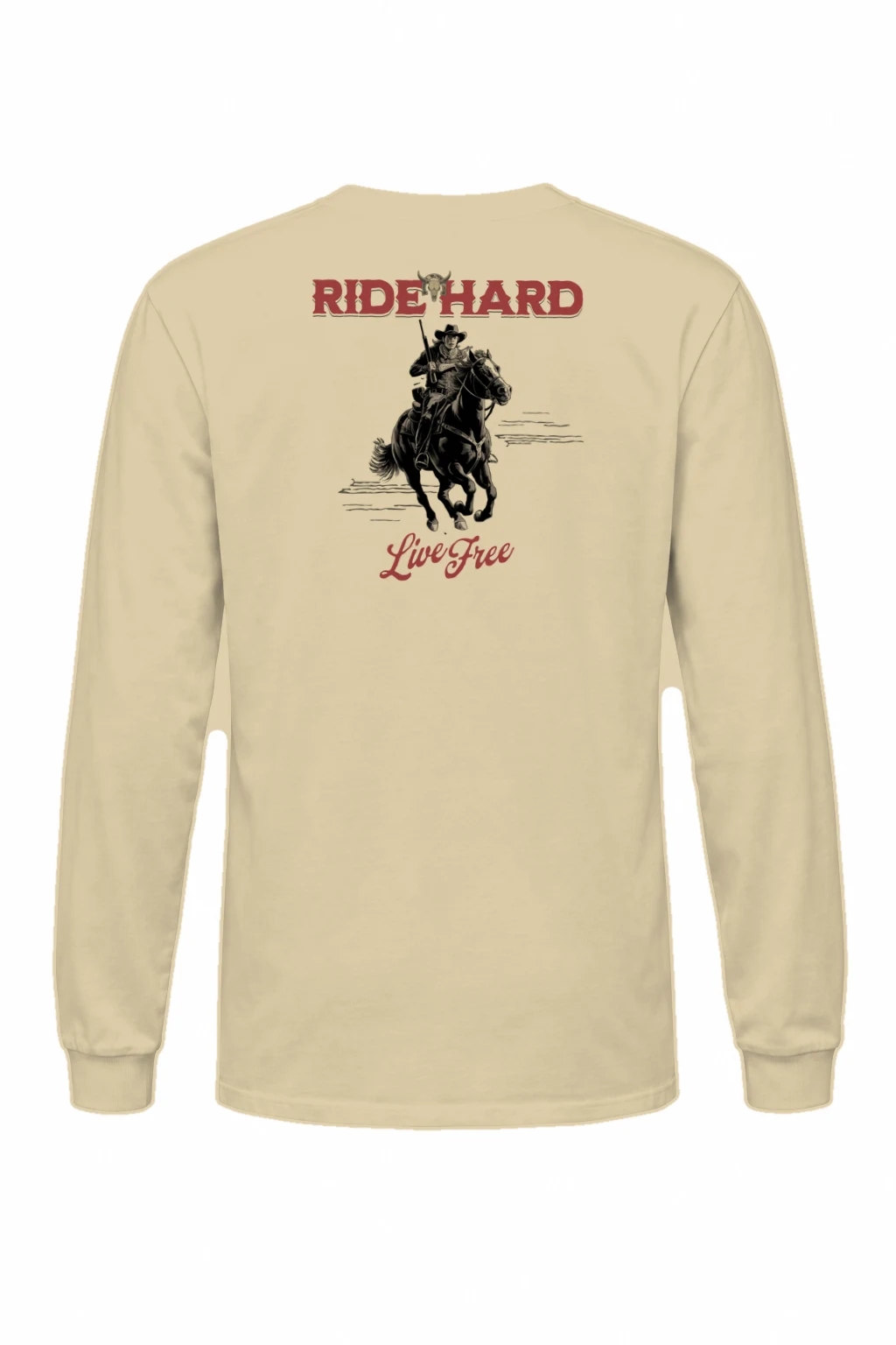 "Ride Hard Live Free" Unisex Longsleeve T-shirt | Gildan 2400