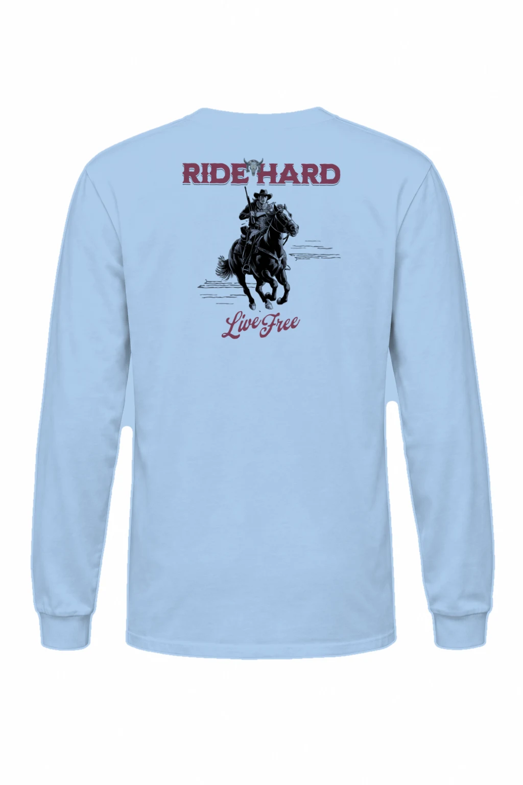 "Ride Hard Live Free" Unisex Longsleeve T-shirt | Gildan 2400