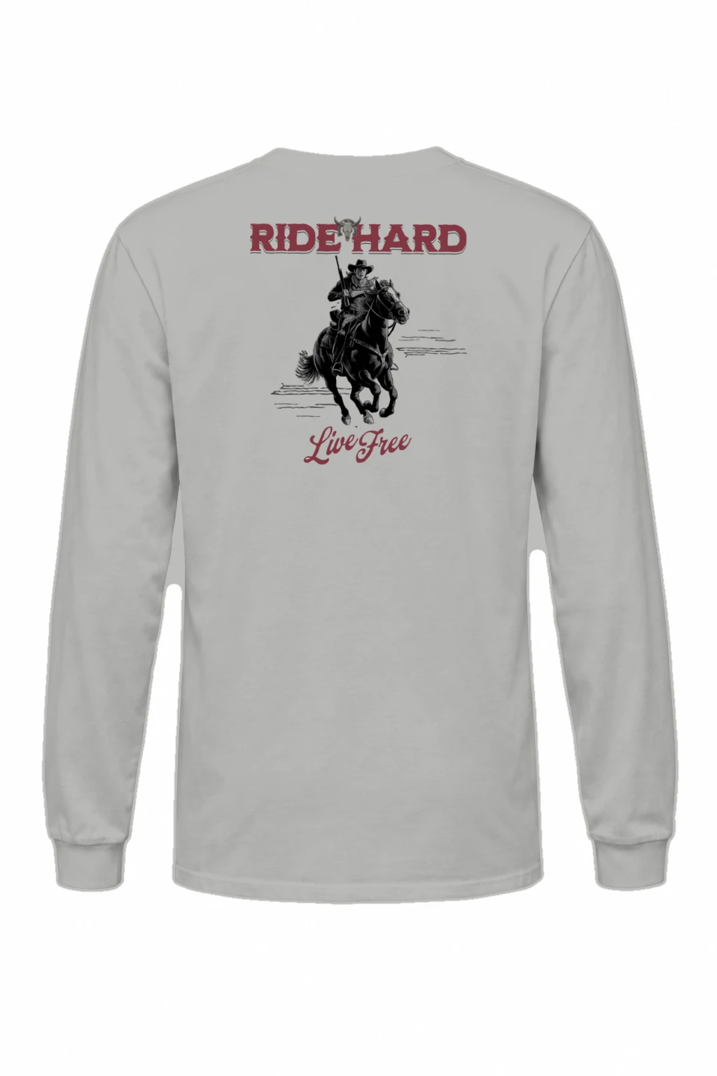 "Ride Hard Live Free" Unisex Longsleeve T-shirt | Gildan 2400