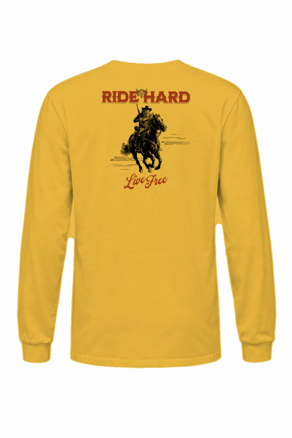 "Ride Hard Live Free" Unisex Longsleeve T-shirt | Gildan 2400
