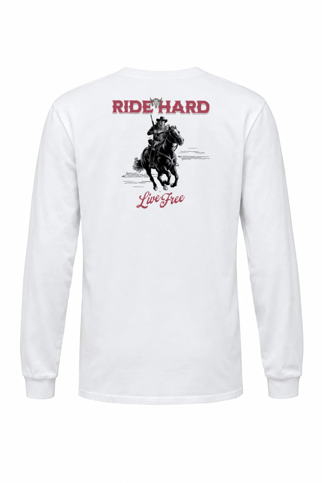 "Ride Hard Live Free" Unisex Longsleeve T-shirt | Gildan 2400