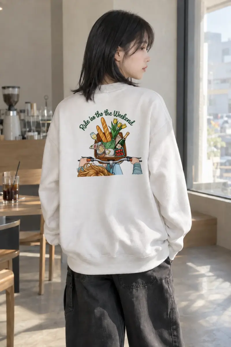 "Ride Into The Weekend" Heavy Blend Unisex Crewneck Sweatshirt | Gildan 18000
