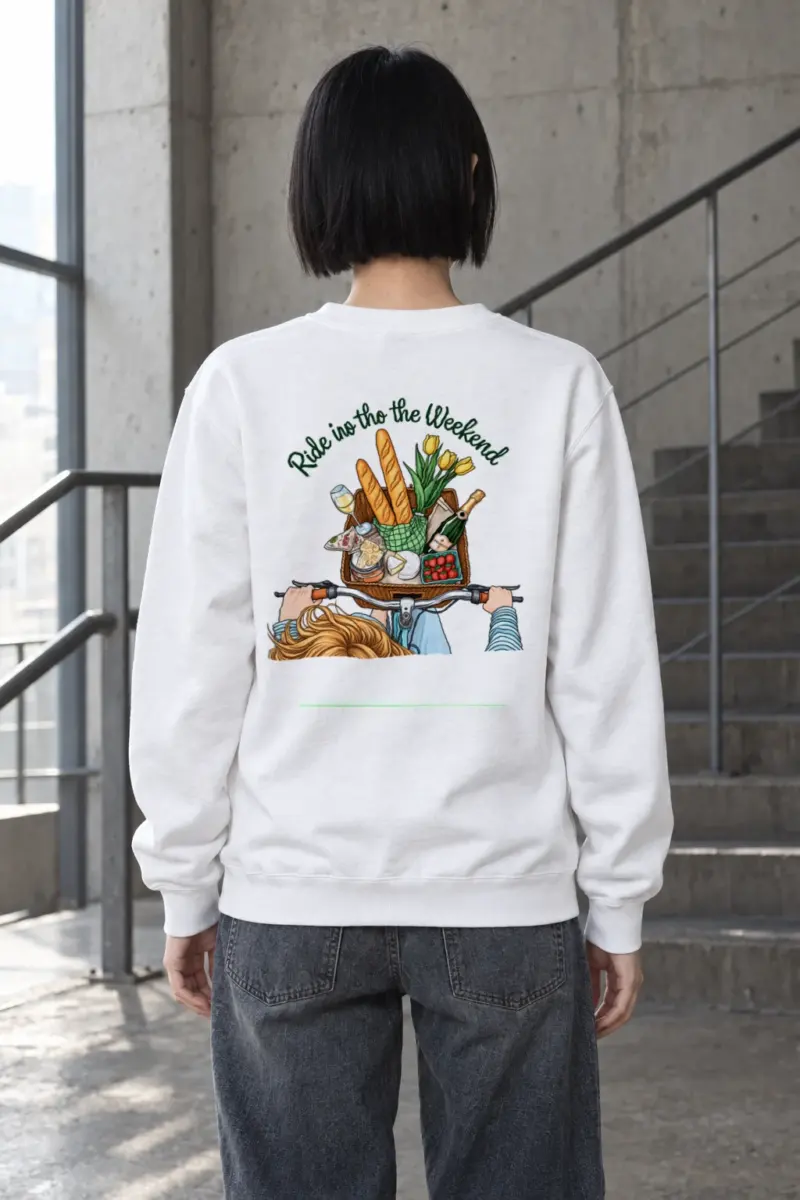 "Ride Into The Weekend" Heavy Blend Unisex Crewneck Sweatshirt | Gildan 18000