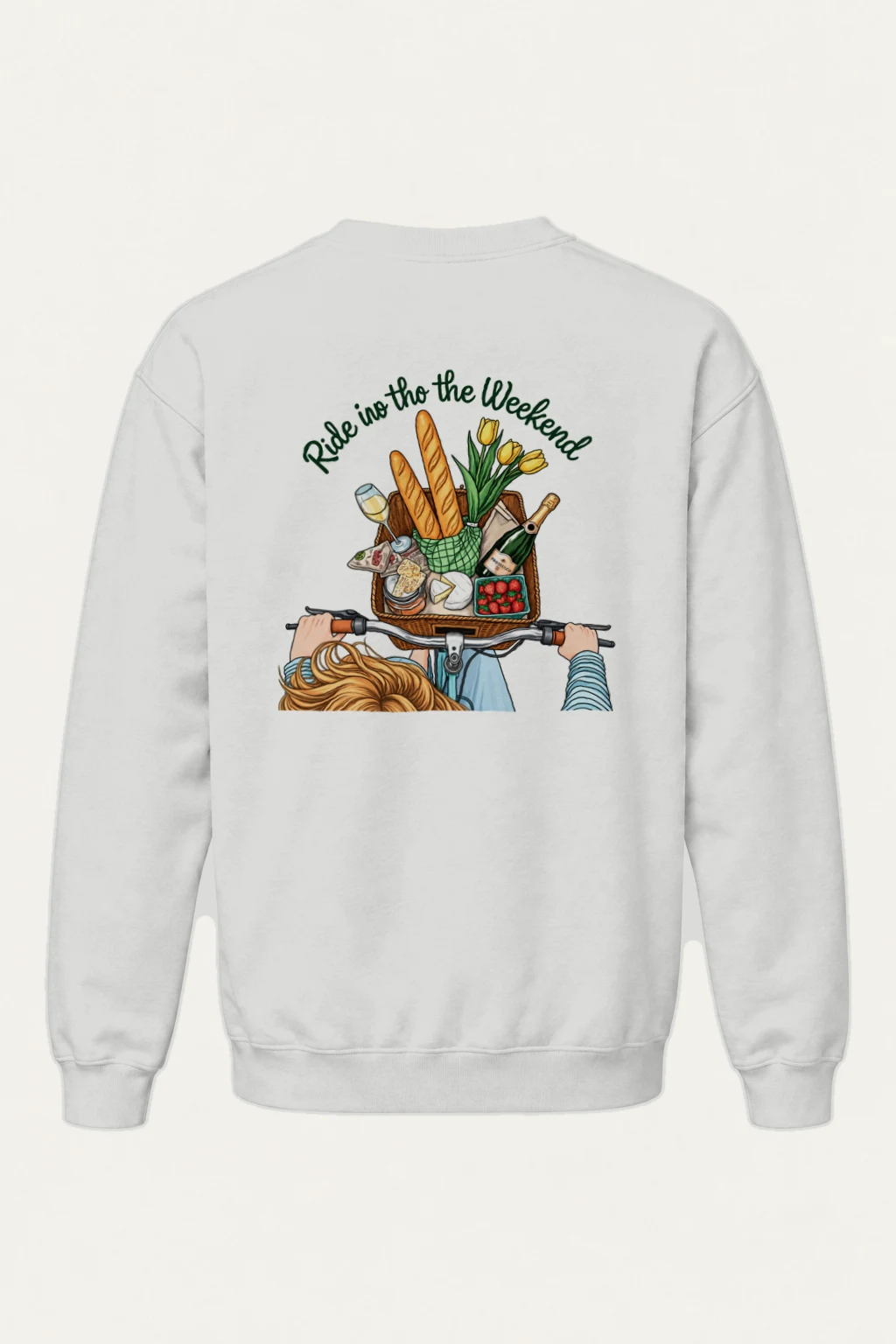 "Ride Into The Weekend" Heavy Blend Unisex Crewneck Sweatshirt | Gildan 18000