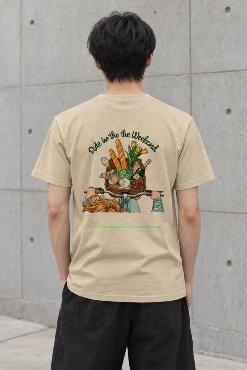 "Ride Into The Weekend" Heavyweight Unisex Crewneck T-shirt | Gildan 5000