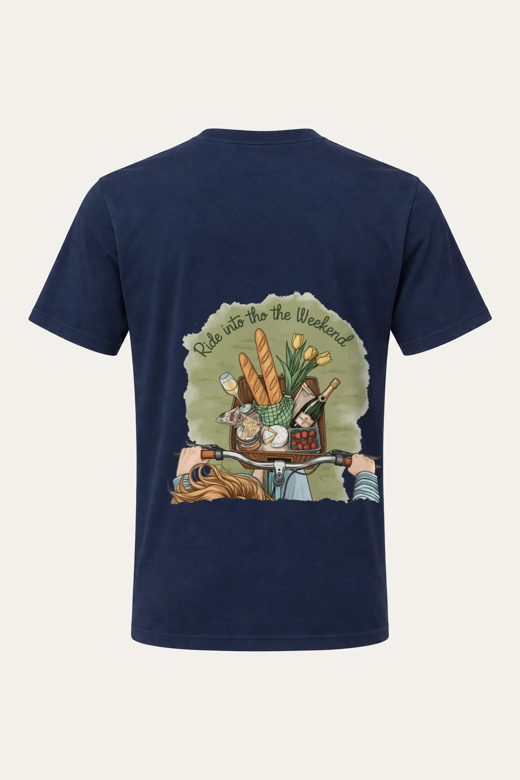 "Ride Into The Weekend" Heavyweight Unisex Crewneck T-shirt | Gildan 5000