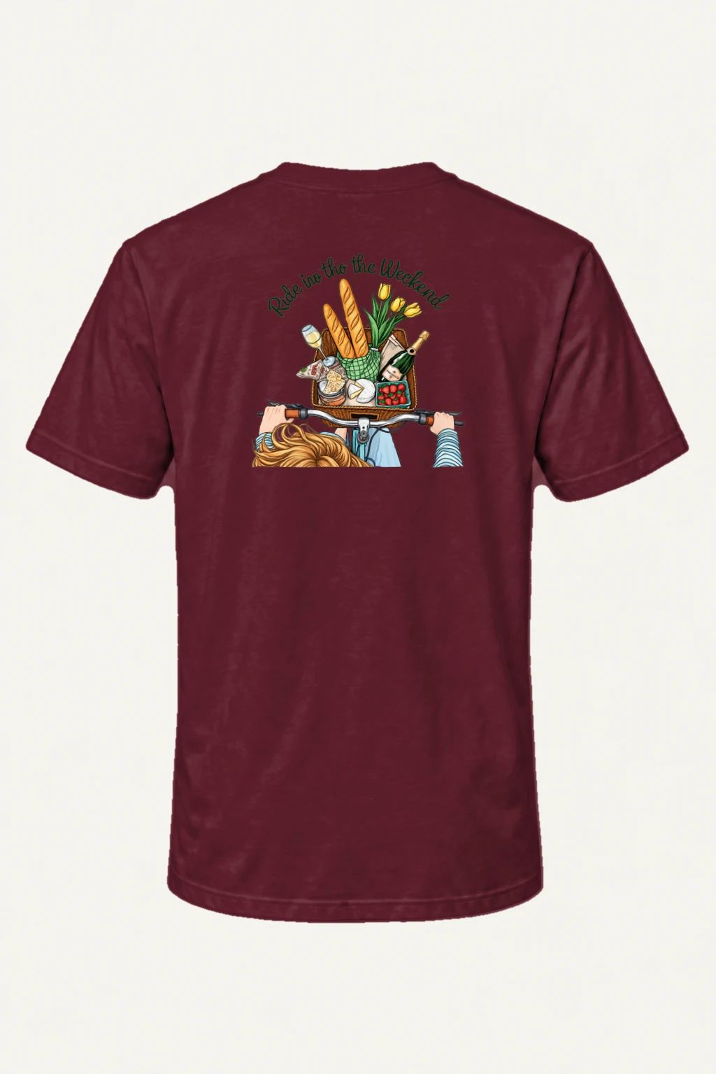 "Ride Into The Weekend" Heavyweight Unisex Crewneck T-shirt | Gildan 5000