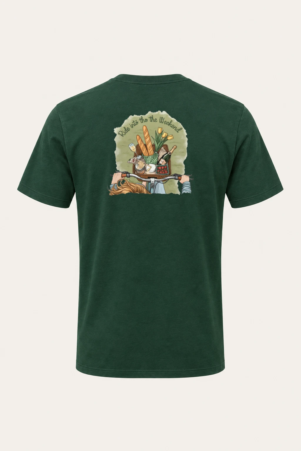 "Ride Into The Weekend" Heavyweight Unisex Crewneck T-shirt | Gildan 5000