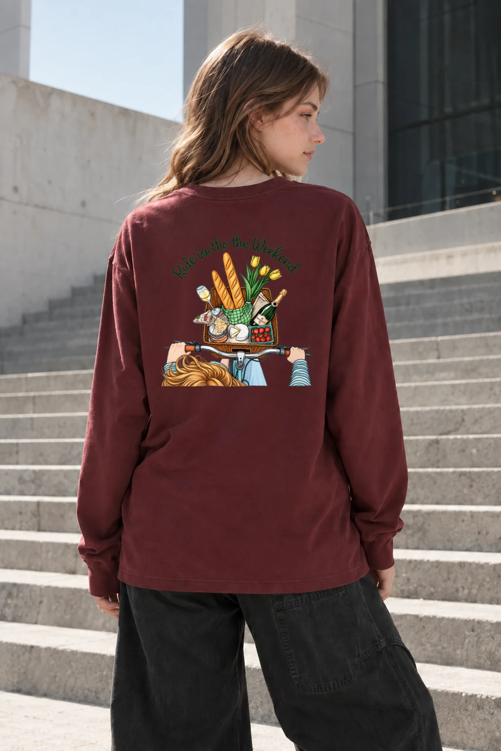"Ride Into The Weekend" Unisex Longsleeve T-shirt | Gildan 2400