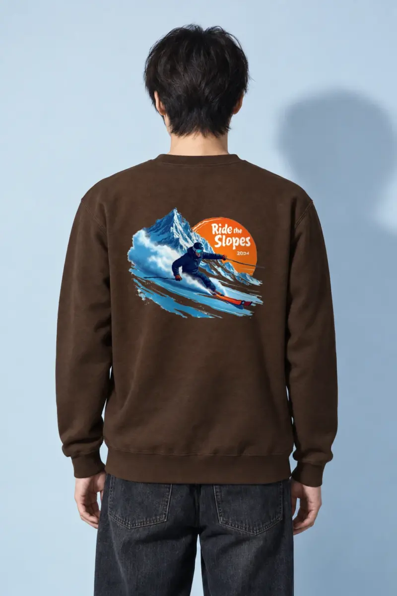 "Ride The Slopes" Heavy Blend Unisex Crewneck Sweatshirt