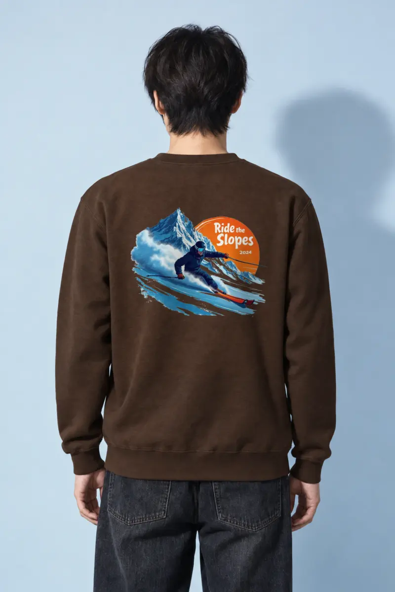 "Ride The Slopes" Heavy Blend Unisex Crewneck Sweatshirt