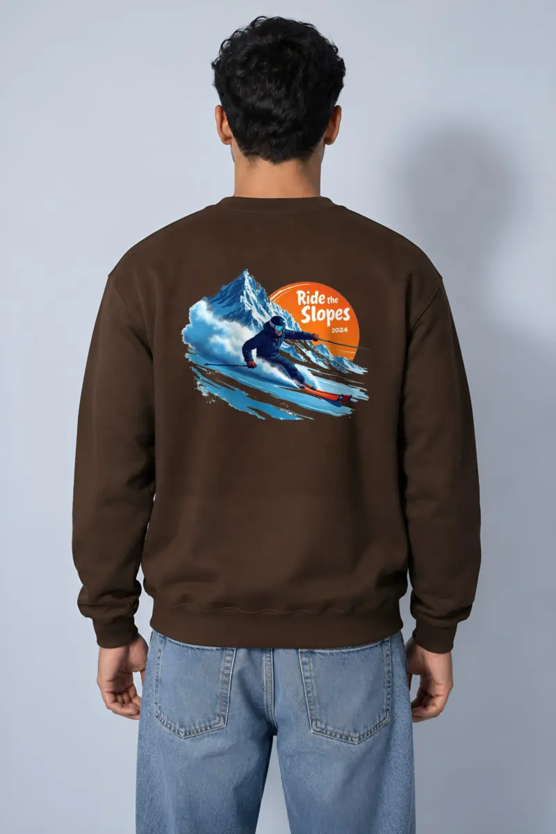 "Ride The Slopes" Heavy Blend Unisex Crewneck Sweatshirt