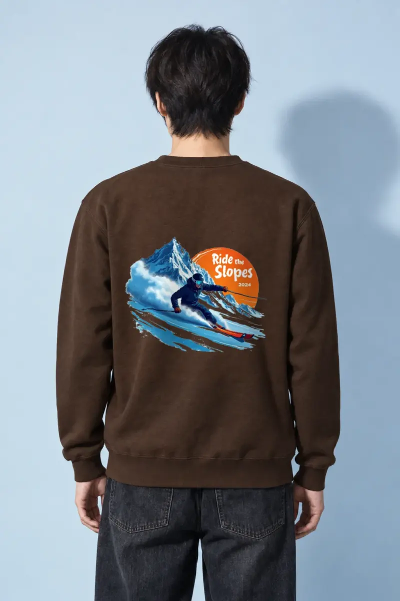 "Ride The Slopes" Heavy Blend Unisex Crewneck Sweatshirt
